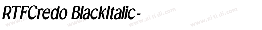 RTFCredo BlackItalic字体转换